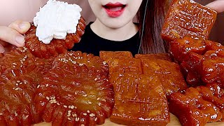 ASMR 꾸덕한 약과 휘핑크림 먹방 KOREAN TRADITIONAL COOKIE YAKGWA WHIPPED CREAM MUKBANG eating sounds [upl. by Gorton]