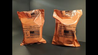 2021 HDR Humanitarian Daily Ration Menu 1 amp 2 Review 24 Hour MRE Tasting Test [upl. by Nothsa360]