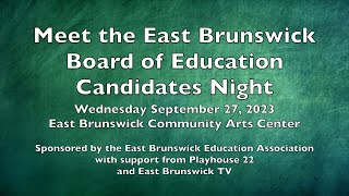 Meet the East Brunswick Board of Education Candidates Night [upl. by Alford184]