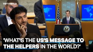 US Spox Miller on US message to aid workers killed with American military aid [upl. by Caddaric]