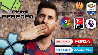 Descarga Ya PES 2020 PARA EMULADOR DE PPSSPP 100 ACTUALIZADO  Nuevas skins narración en español [upl. by Ursulina]