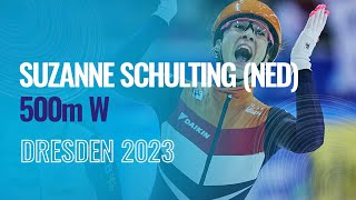 Suzanne SCHULTING NED  Winner  500m  Dresden  ShortTrackSkatingSkating [upl. by Ricker]