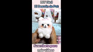 PELUCHE PERRITO 🐶 DIY FÁCIL DE HACER CON POMPONES DE LANA [upl. by Doherty554]