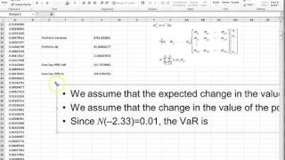 Value at Risk J C Hull Model Building Example 2 [upl. by Notnelc]