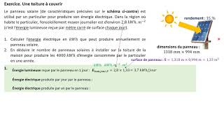 TES Exercice  une toiture à couvrir de panneaux solaires [upl. by Allekim306]