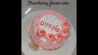 Strawberry flavor cake design cake shots music song [upl. by Cirded]