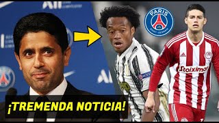 🚨¡TREMENDA NOTICIA FICHAJE PSG 60€ MILLONES COLOMBIANO ¿CONFIRMADO  JAMES ELOGIOS  CUADRADO [upl. by Nimsay]