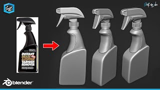 Modeling Spray Bottle in Blender  Hard Surface Modeling  shift 4 cube [upl. by Besnard]