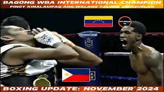 Latest fight November 2024 l Pinoy kinalampag ang walang talong Venezuelan [upl. by Aidni]