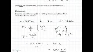 Fy1 Energi  Effekt och verkningsgrad [upl. by Onid]