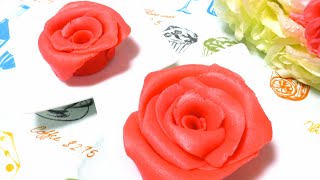 マジパン 花（バラ）の作り方 Marzipan Flower Rose Recipe【パンダワンタン】 [upl. by Debi213]