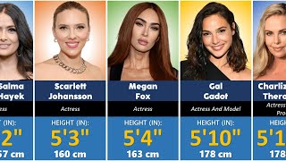 Height comparison of hollywood actresses  Shortest to Tallest Actresses [upl. by Oigile]