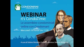 Le assemblee condominiali online con Condomani [upl. by Warthman]