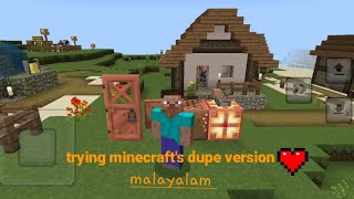 trying minecrafts dupe versionSudhyArunTriadsGamingMinecraft [upl. by Demaggio]