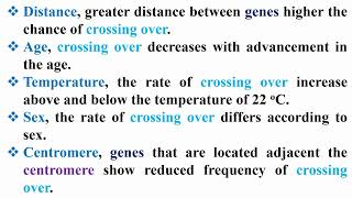 Factors Affects Crossing Over [upl. by Aicella612]