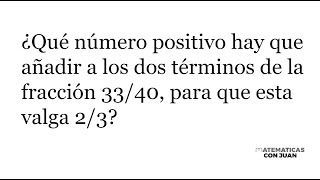 PROBLEMA DE FRACCIONES Matemáticas Básicas [upl. by Kalb]