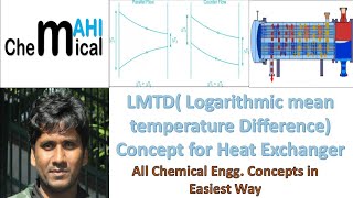 LMTDLogarithmic Mean Temperature Difference for Heat Exchanger area calculationChemicalMahi [upl. by Sina]