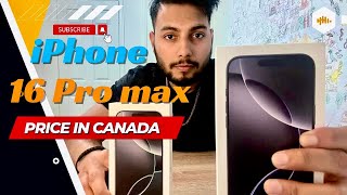 Apple iPhone 16 pro max price in Canada Apple [upl. by Kenward]