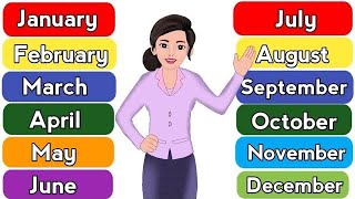 7 days of the week name 12 months of the year name week and months name [upl. by Lilas]