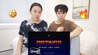 SB19 BAZINGA  OFFICIAL LYRIC VIDEO REACTION [upl. by Ardnauq]