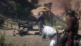 Man tries to find gold in Calumet Ravine  Red Dead Redemption 2 [upl. by Eatnhoj]