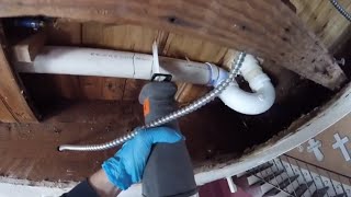 Water Leaking Through Ceiling Below bathroom  EASY FIX DIY PLUMBING FAIL [upl. by Anauqal115]