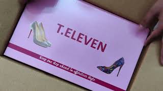 TELEVEN Pointed toe chunky heeled shoes unboxing unboxingvideo ajio televen [upl. by Adikram]