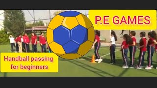 Handball passing for beginners  pe games  educaçãofisica  physical activity [upl. by Danice]