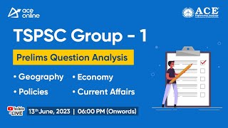 TSPSC GROUP 1 Preliminary Exam  Question Paper Analysis by ACE Experts  ACE Online Live [upl. by Tillio]