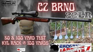 CZ Brno 22LR 50 and 100 Yard Test Plus KYL Rack [upl. by Petit]