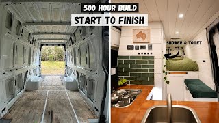 DIY Camper Van Conversion  Full Build Timelapse [upl. by Amlus]