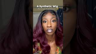 Watch me take down pin curls on my synthetic wig  Janet Collection Polina [upl. by Yniffit]