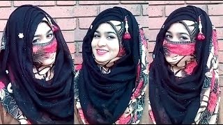 Eid Special  Party Hijab Style With Niqab  Without Niqab [upl. by Aroved463]