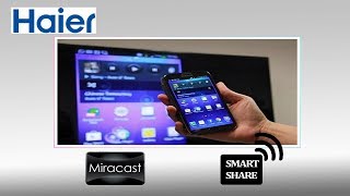 how to use miracast in haier led tv OR how to connect mobile with haier led tv in urduhindi [upl. by Naltiak]