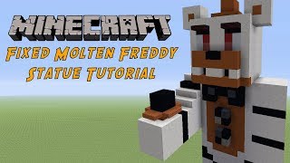 Minecraft Tutorial Fixed Molten Freddy FNAF 6 Freddy Fazbears Pizzeria Sim Statue [upl. by Nur]