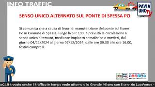 INFOTRAFFIC PAVIA  8 NOVEMBRE [upl. by Billy966]