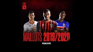 Voici les nouveaux maillots de lOGC Nice 20192020 [upl. by Aimal]