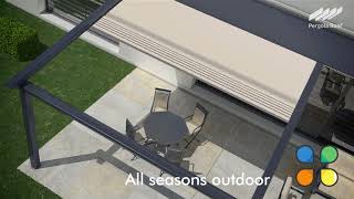 Pergola Roof  Motorized Retractable Awning [upl. by Dnalkrik]