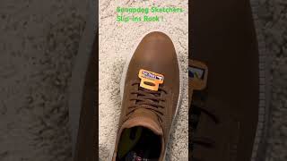 Snoopdog Skechers Brown Leather Slipins Rock  Hands Free Slipins Howie Long [upl. by Einahpts]