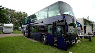 Selbstgebautes MegaWohnmobil Doppeldecker Reisebus mit XXLLounge und Riesenküche Frank aus Köln [upl. by Doowron204]