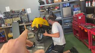 REAR WHEEL REMOVAL on a HONDA ELITE 50 SCOOTER  HONDA ELITE 50 SCOOTER [upl. by Hilarius751]