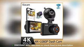 ✔️Kocam 4K WiFi Dash Cam for Cars Front and Rear Dual Lens Auto Dashcam [upl. by Ihp]