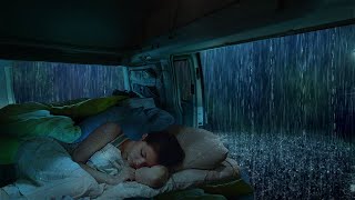 Rain sounds for sleeping  Lulled you to sleep with raindrops outside the window of the camping car [upl. by Ahsak162]