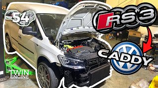 VW Caddy Van with 750HP AUDI RS3 Engine and Running Gear  Vlog054 [upl. by Cassi423]