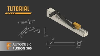 How to design a simple slider mechanism in Autodesk Fusion 360 [upl. by Peppard]