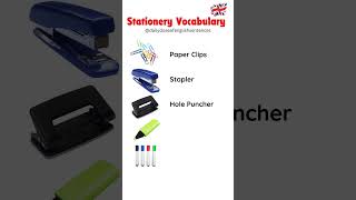 Stationery Vocabulary in English Essential Office and School Supplies learnenglish stationery [upl. by Maillliw]