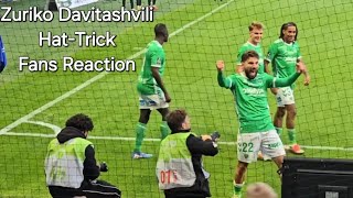 Zuriko Davitashvili HatTrick ● Fans Reaction ● St Etienne vs Auxerre 31 ● 05102024 [upl. by Sitoiganap]