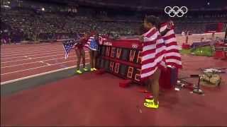 New World Record  USA 4 x 100m Gold  London 2012 Olympics [upl. by Anasor]