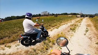 RISKY Honda Monkey Challenge WRANGLING Cattle RACING Abandoned Golf Course and Dried Lake Bed [upl. by Nortal]