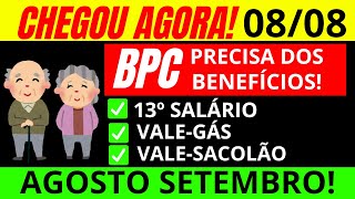 CHEGOU AGORA BPC LOAS BENEFÍCIOS LIBERADOS SETEMBRO 13º SALÁRIOVALEGÁSVALE SACOLÃO [upl. by Berglund]